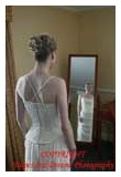 In front of mirror