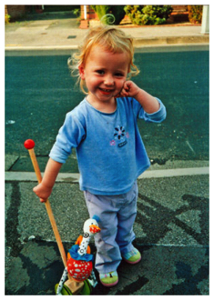 With walking duck toy