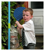 Jamie with raquet