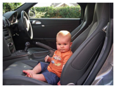 In dad's Porshe