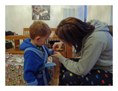 Mum helps