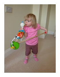 Lily with duck toy