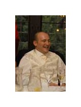 Richard at wedding meal