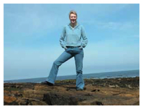 Helen on rocks